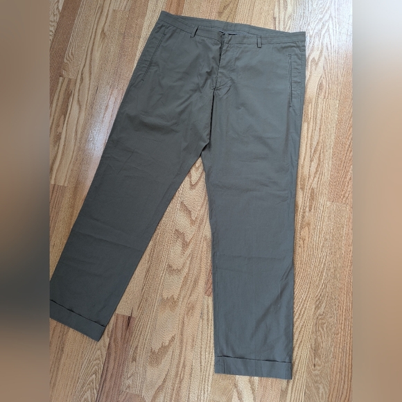 Jil Sander Olive Green Slim Trousers - Picture 3 of 8